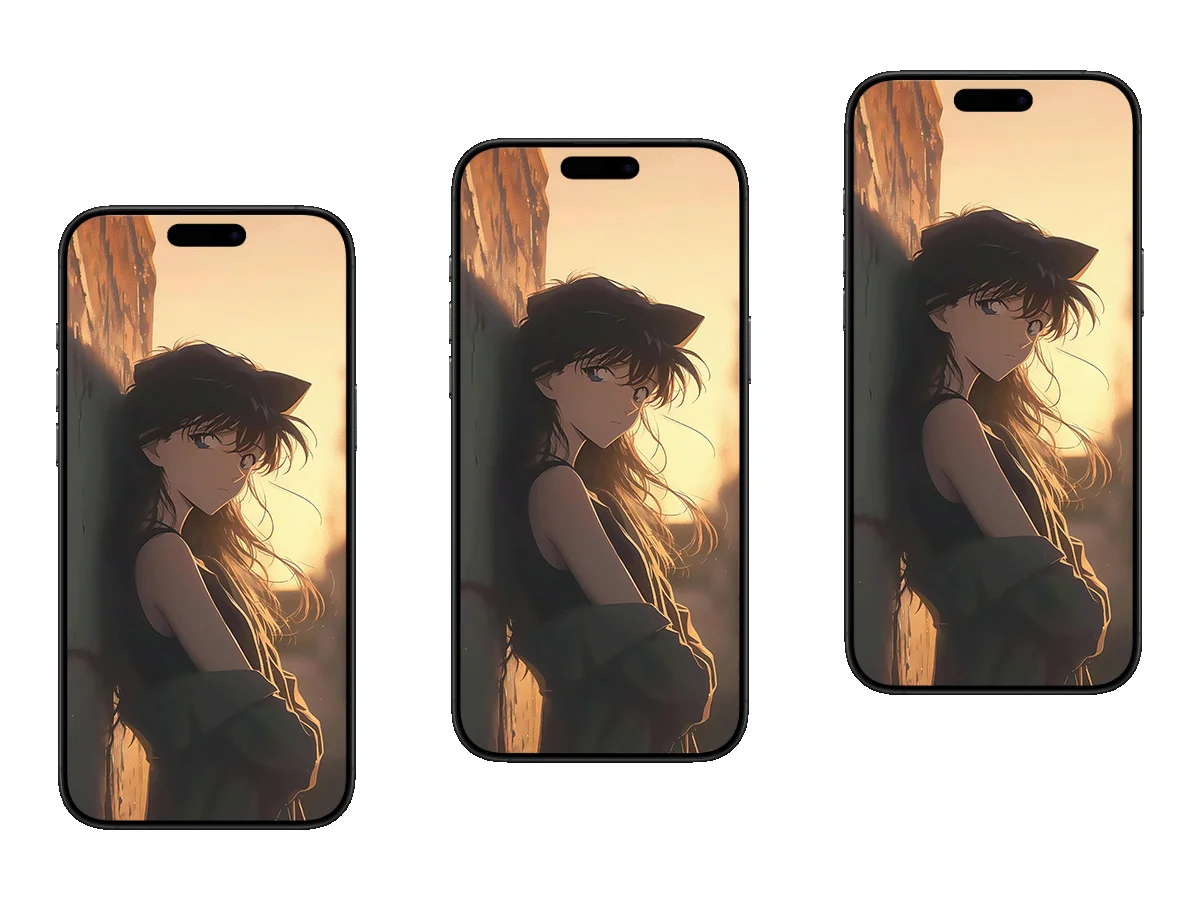 名侦探柯南 小兰 黄昏 逆光 氛围感 孤寂 手机壁纸