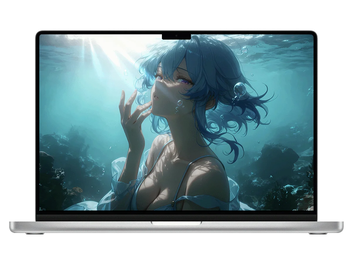 鸣潮 守岸人 蓝发少女 水下 光影 梦幻 治愈系 电脑动态壁纸