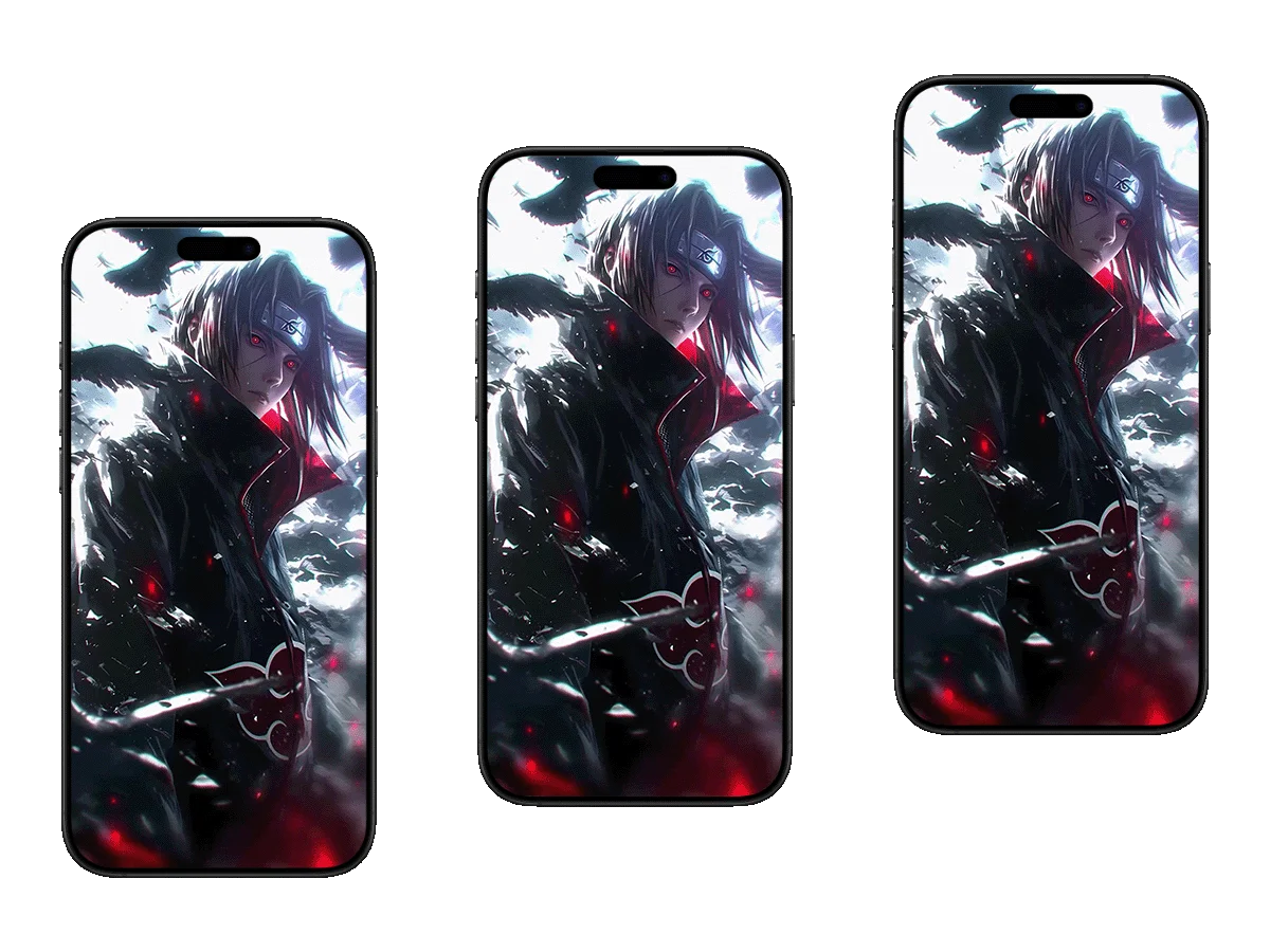 宇智波鼬 火影忍者 晓组织 血轮眼 暗黑特效 手机动态壁纸