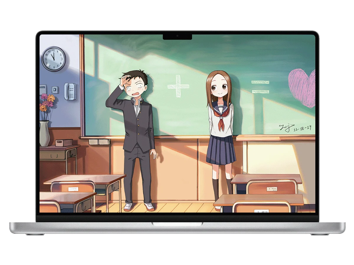 擅长捉弄的高木同学 西片 高木 教室 纯爱 电脑壁纸