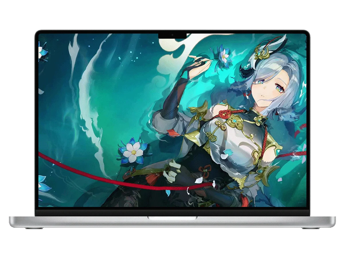 原神 申鹤 水元素 花瓣 国风服饰 灵动飘逸 电脑动态壁纸