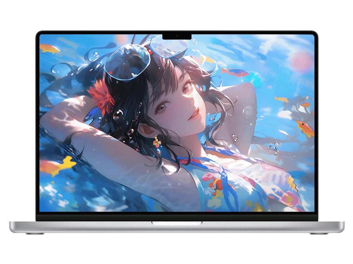 少女 泳池 泳装 夏日 二次元 电脑壁纸