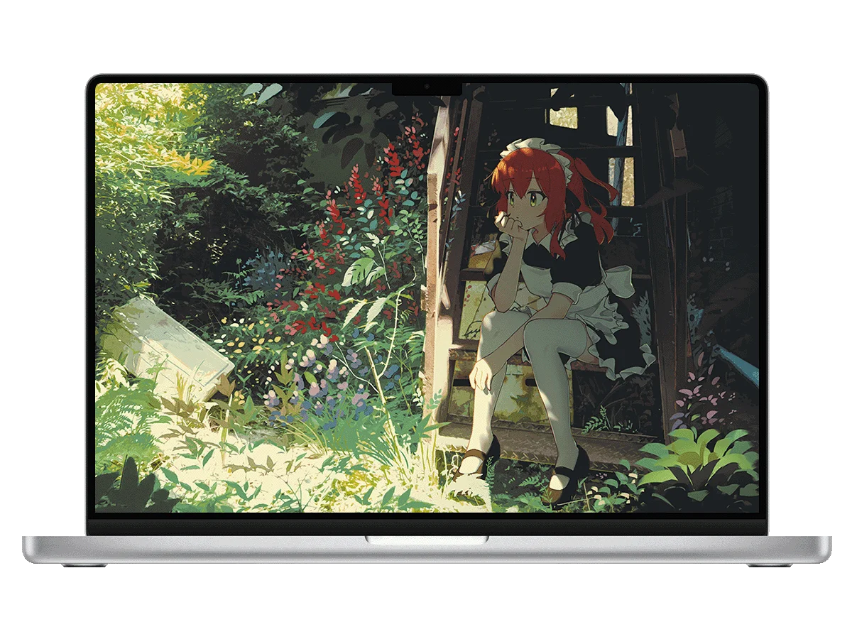 孤独摇滚 喜多郁代 女仆装 乐队 森林 活力 二次元 电脑壁纸