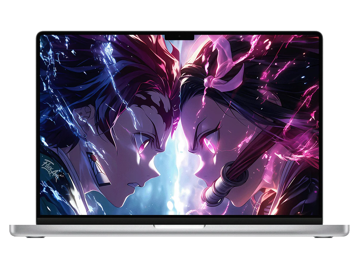 鬼灭之刃 炭治郎 祢豆子 特效 兄妹对决 热血风 电脑壁纸