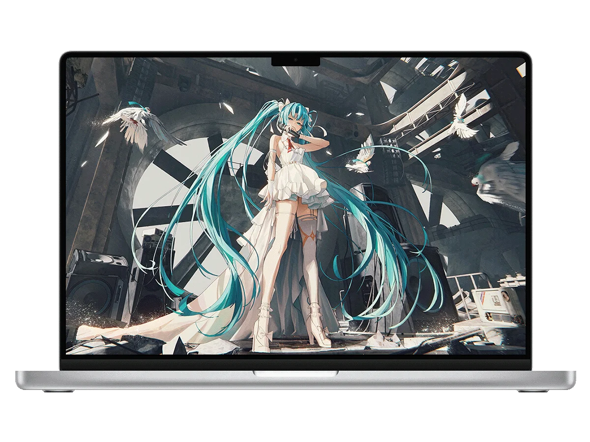 初音未来 双马尾 废墟 白鸽 二次元 音乐偶像 电脑壁纸