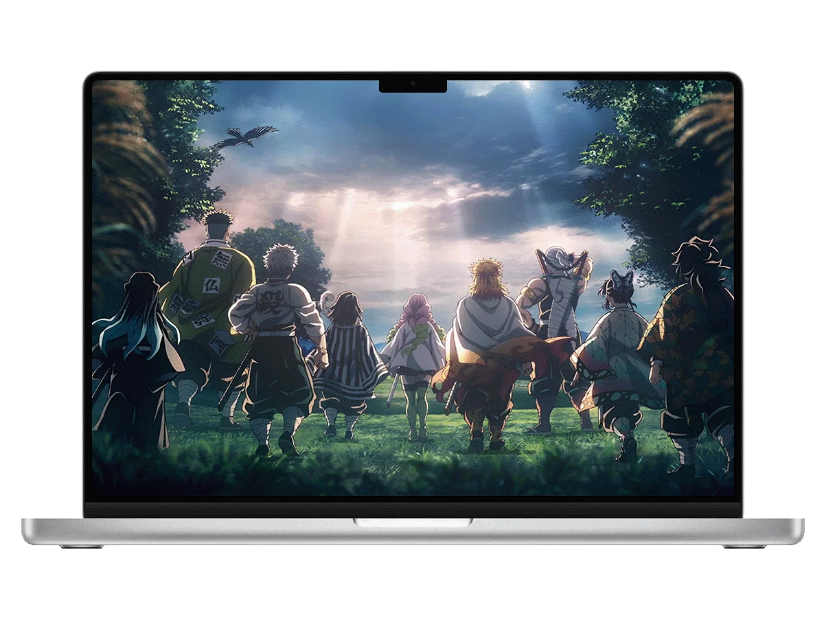 鬼灭之刃 柱 集结 森林 逆光 热血风 电脑壁纸