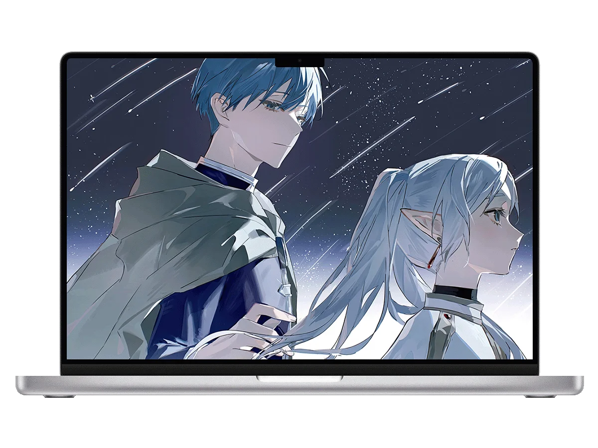 葬送的芙莉莲 芙莉莲 辛美尔 星空 流星 二次元 奇幻风 电脑壁纸