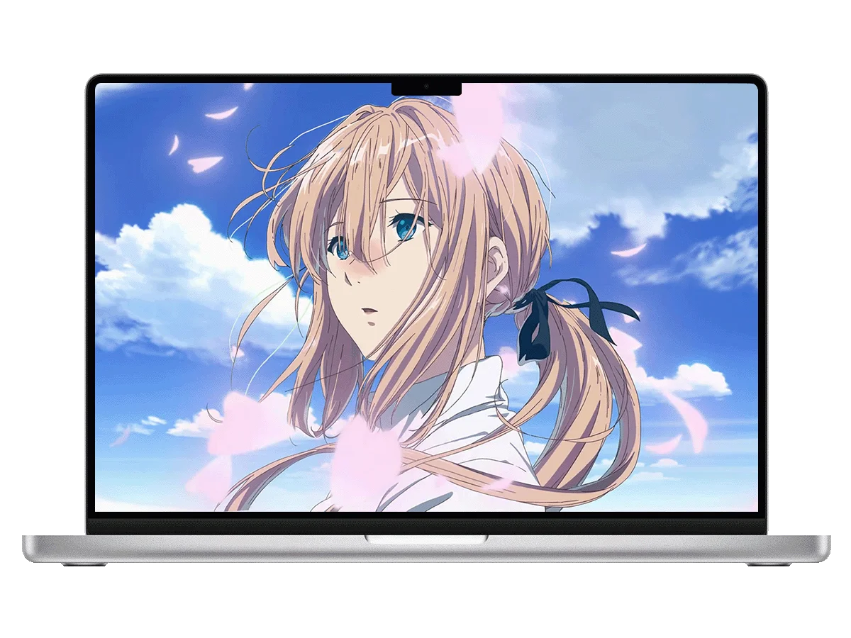 薇尔莉特 金发 白衫 蓝天 二次元 温柔感 电脑动态壁纸