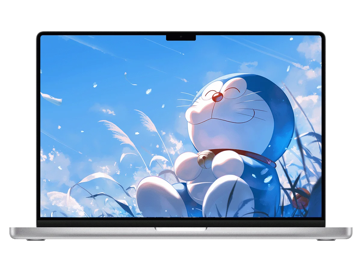 哆啦A梦 蓝天 草野 治愈风 二次元 轻松感 电脑壁纸