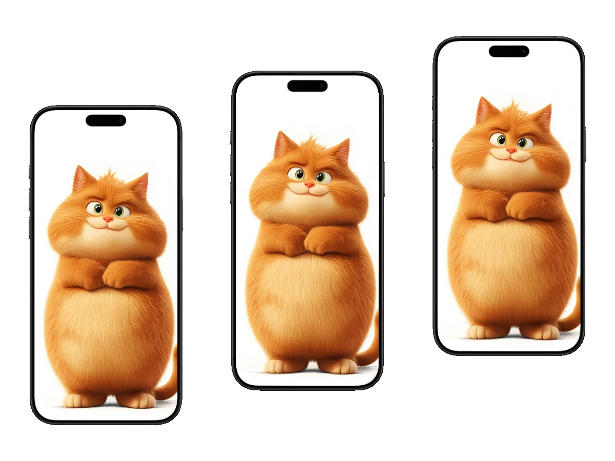 胖橘猫 卡通形象 抱臂 傲娇笑 软萌感 治愈风 手机壁纸