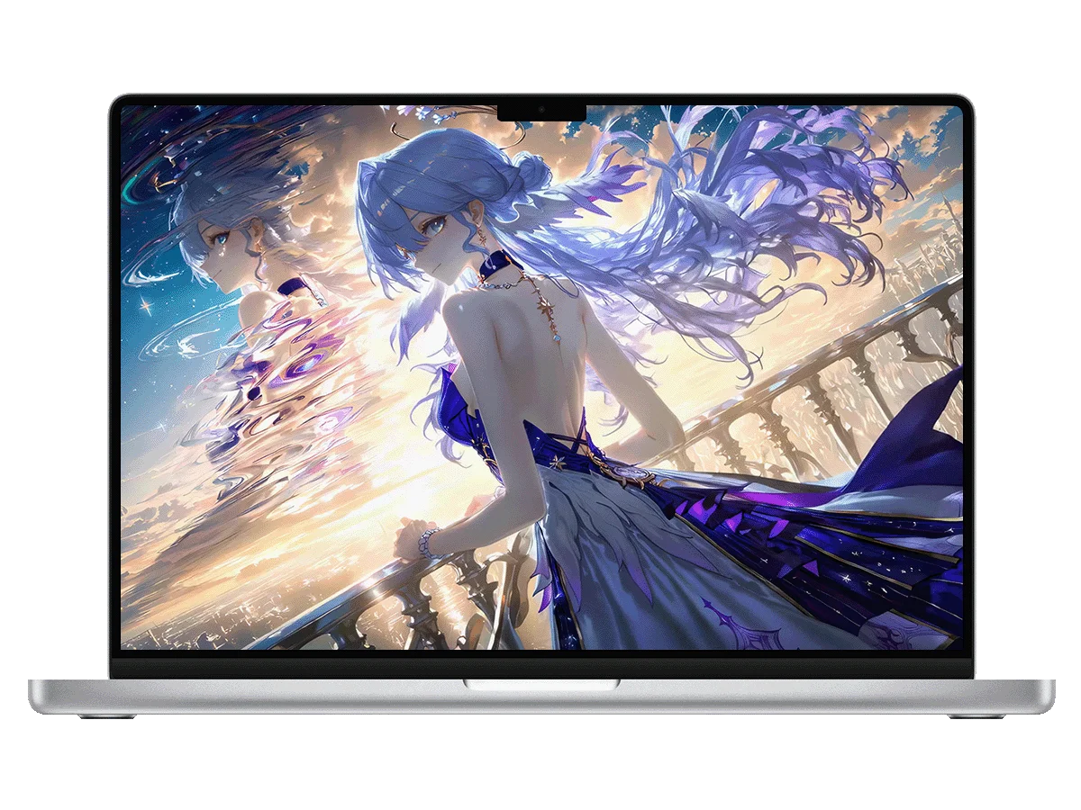 崩坏星穹铁道 知更鸟 蓝发 礼服 星穹背景 梦幻感 电脑动态壁纸