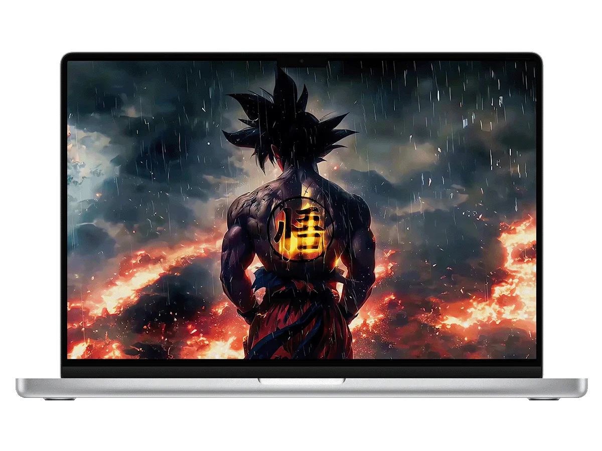 龙珠 悟空 悟字背纹 雨夜 火海 二次元 燃系感 电脑动态壁纸