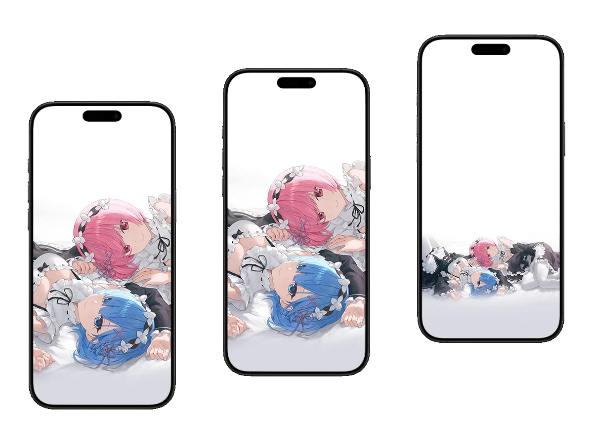 Re: 从零开始的异世界生活 拉姆 雷姆 粉蓝发 女仆装 二次元 温柔感 手机壁纸