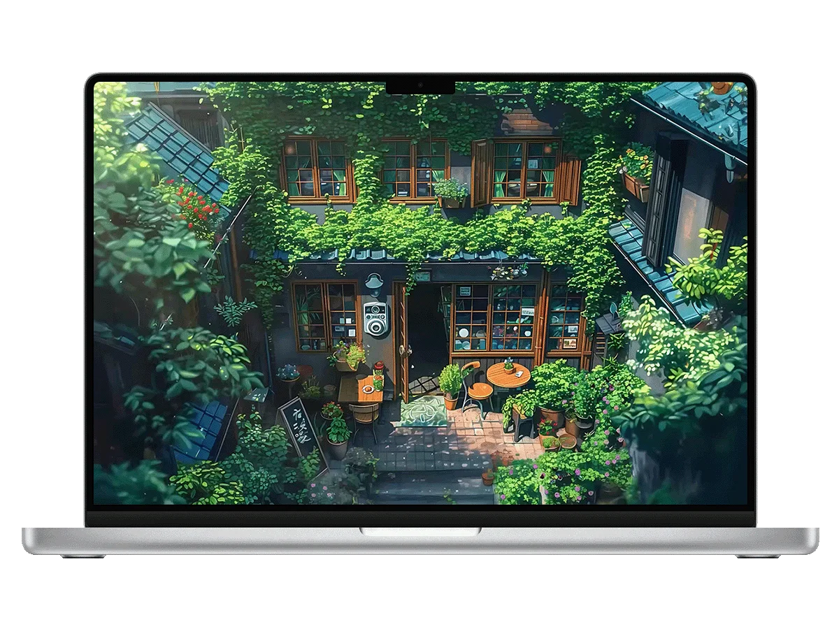 绿植小院 复古木屋 藤蔓覆盖 治愈系 静谧氛围感 二次元 电脑动态壁纸