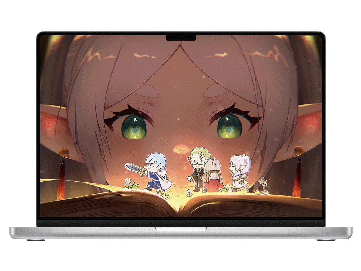 葬送的芙莉莲 芙莉莲 精灵耳 魔法书 Q 版伙伴 暖光 回忆氛围感 电脑动态壁纸