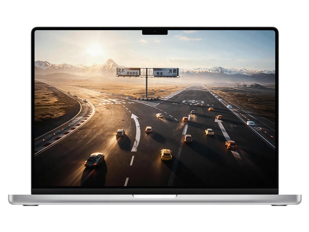 飞驰人生3 赛道分岔口 雪山远景 逆光驰骋 赛车群 热血征途 电脑壁纸