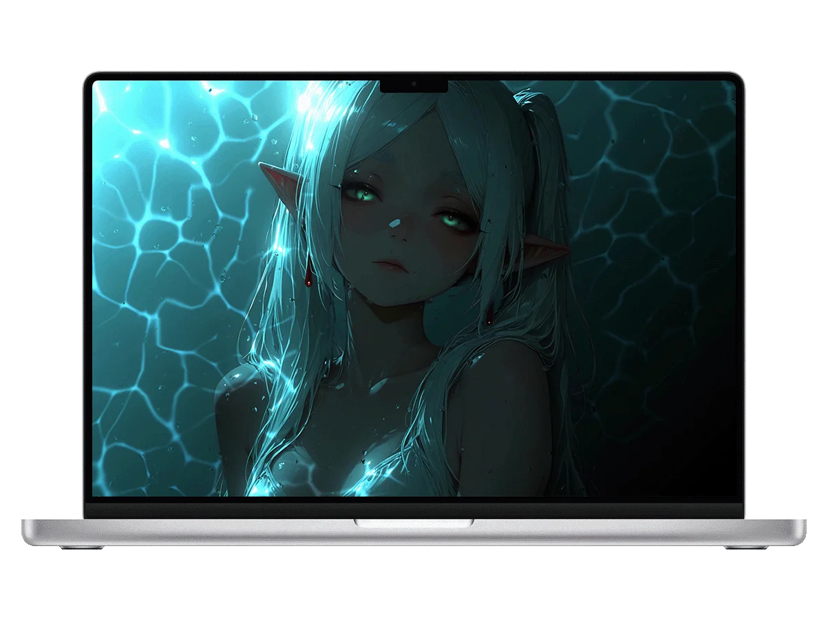 葬送的芙莉莲 芙莉莲 水下精灵 银发 青蓝光影 静谧疏离 电脑动态壁纸