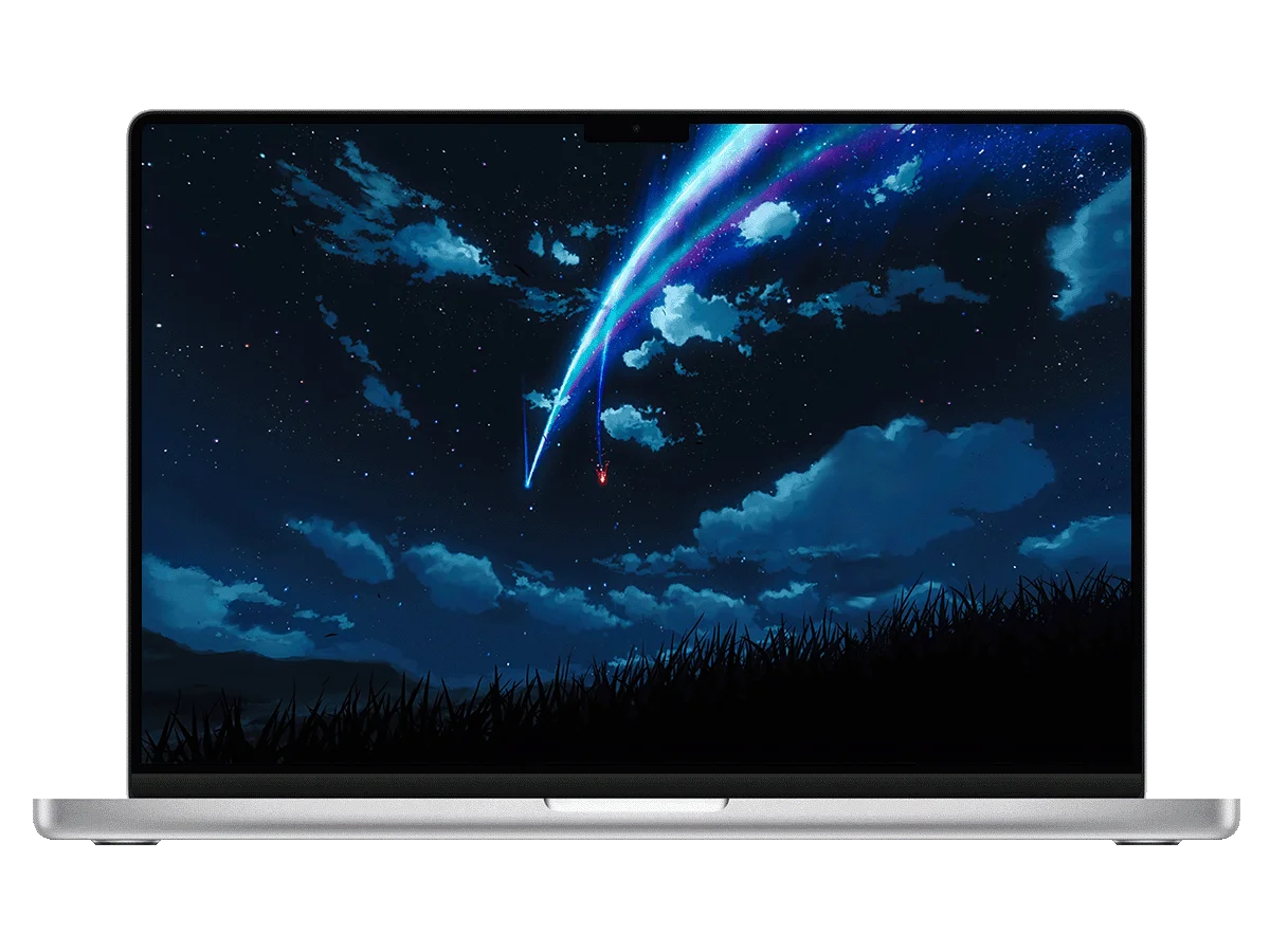 你的名字 彗星 夜空 星轨 云层 宿命感 梦幻 电脑壁纸