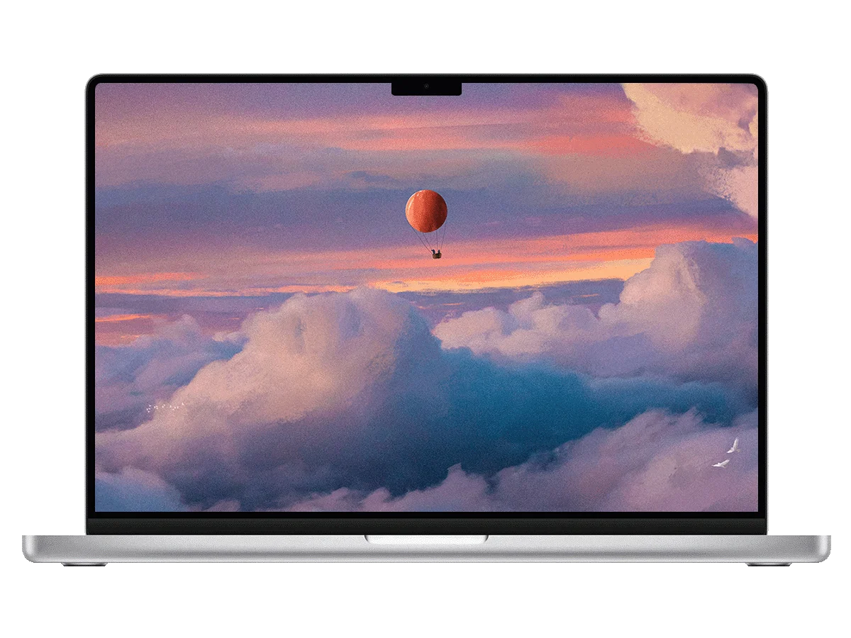 热气球 云海 粉紫晚霞 飞鸟 梦幻 治愈 电脑壁纸