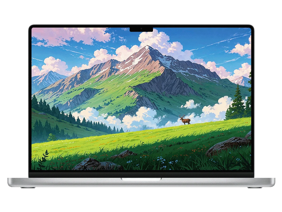 阿尔卑斯山脉 鹿 青绿草甸 雪山 治愈 自然 电脑壁纸