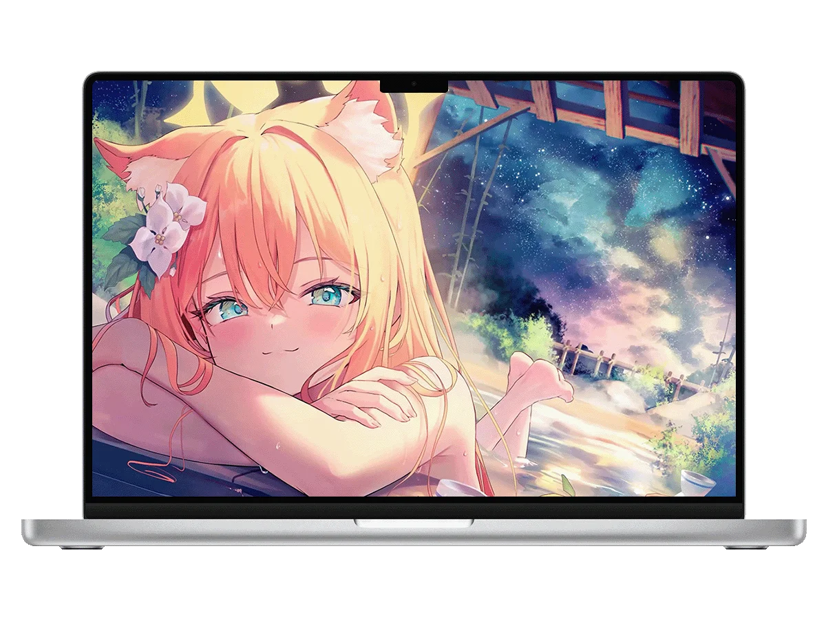 碧蓝档案 伊落玛丽 猫耳 温泉 星空 治愈 慵懒 电脑动态壁纸