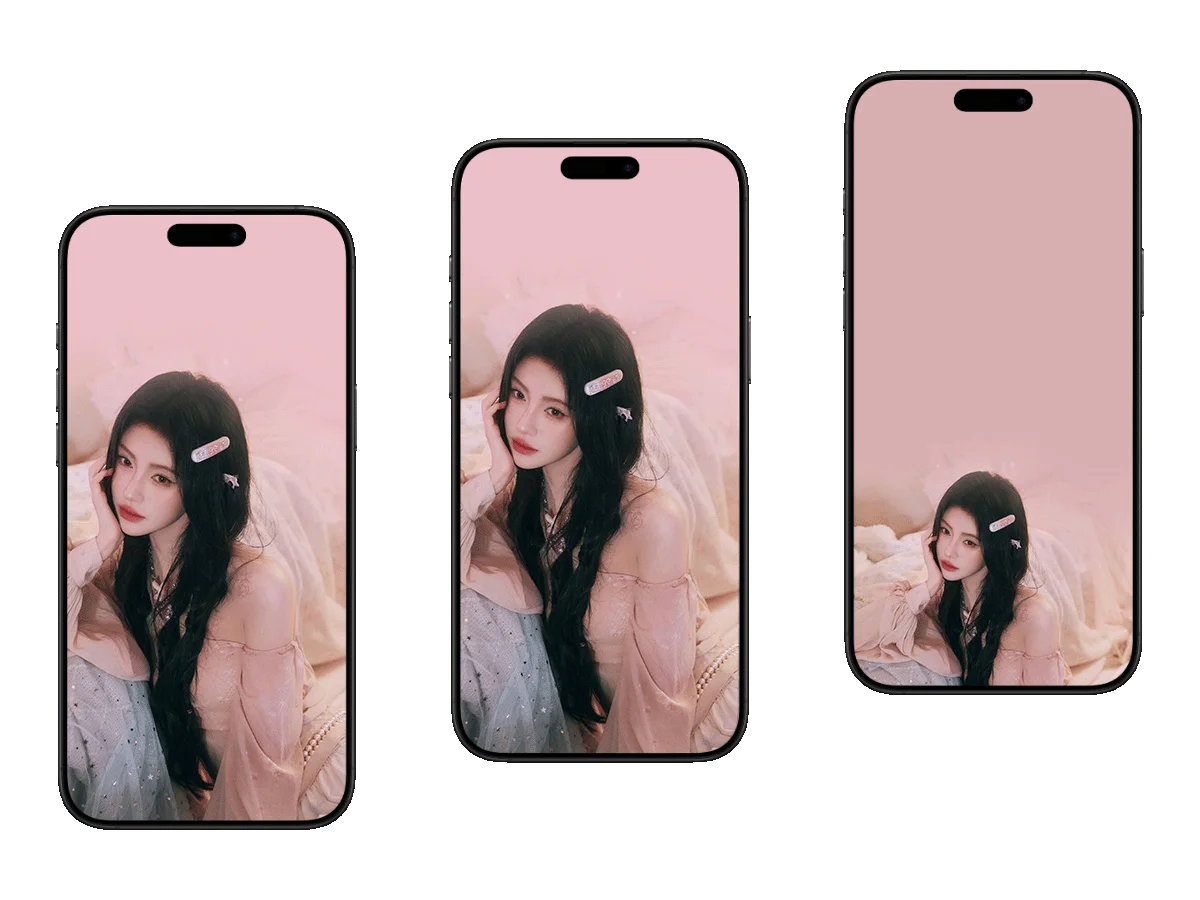 鞠婧祎 粉调氛围 黑长编发 发夹 露肩纱裙 甜妹 手机壁纸