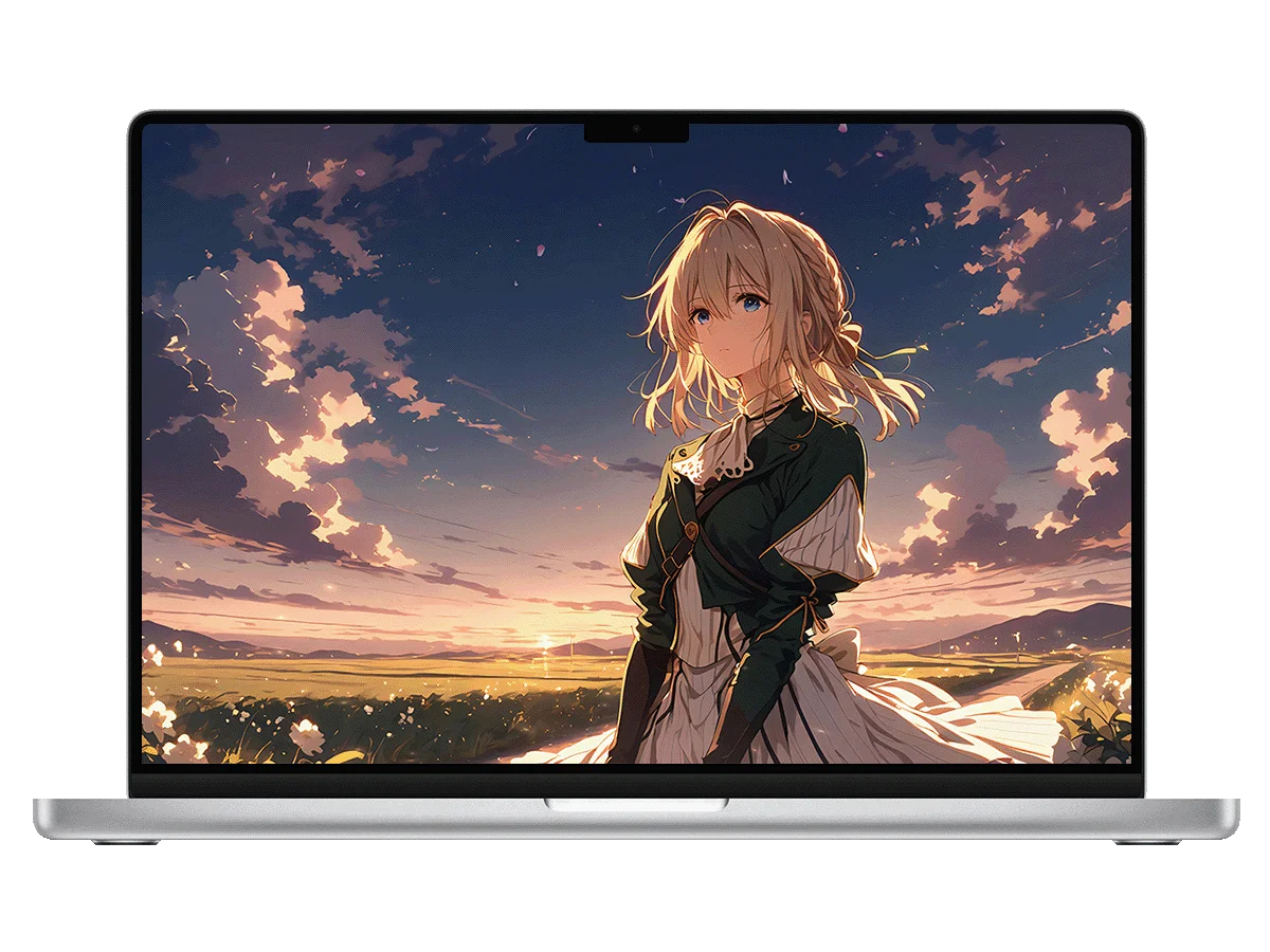 紫罗兰永恒花园 薇尔莉特 伊芙加登 夕阳 花海 治愈 温柔 电脑壁纸