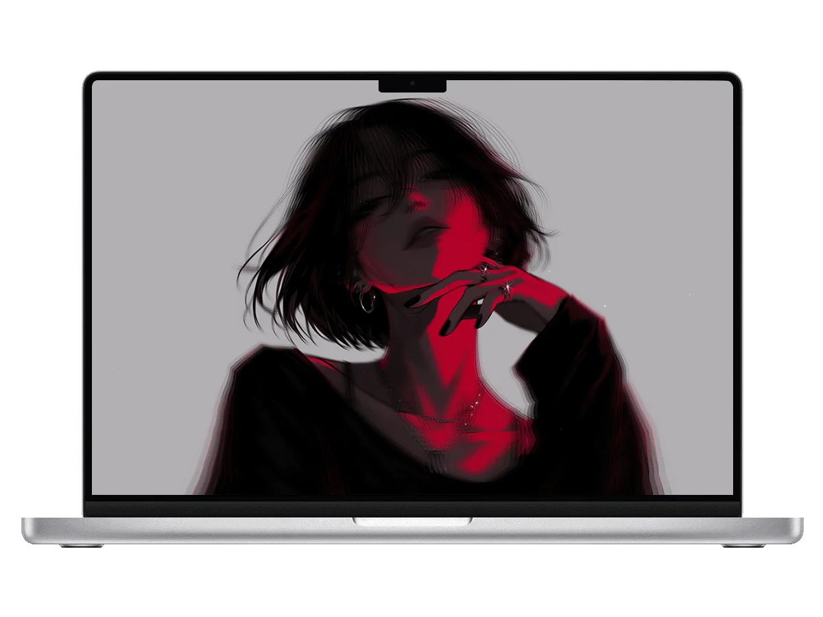 短发 御姐 红黑 暗黑 酷飒 光影 氛围感 电脑动态壁纸