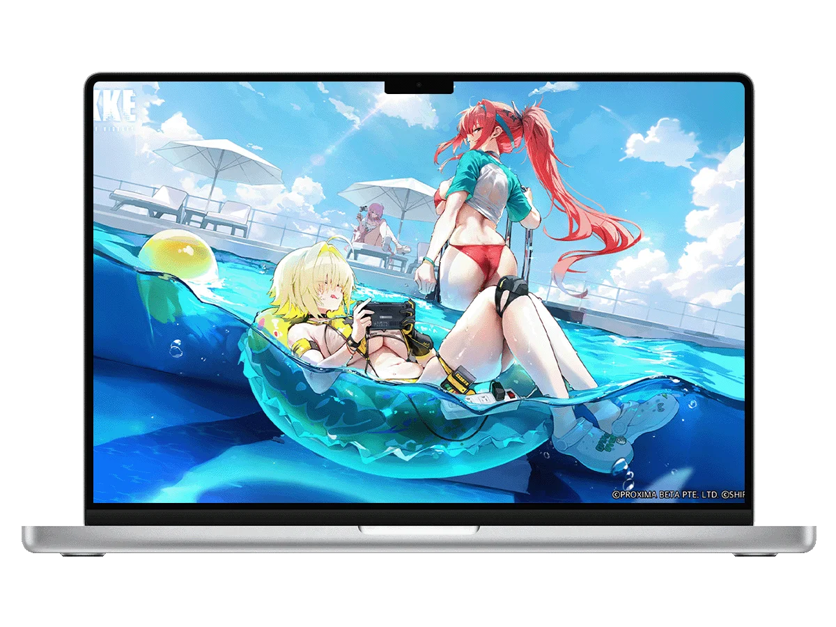 NIKKE 胜利女神 夏日泳装 泳池 比基尼 双马尾 红头发 黄头发 电脑壁纸