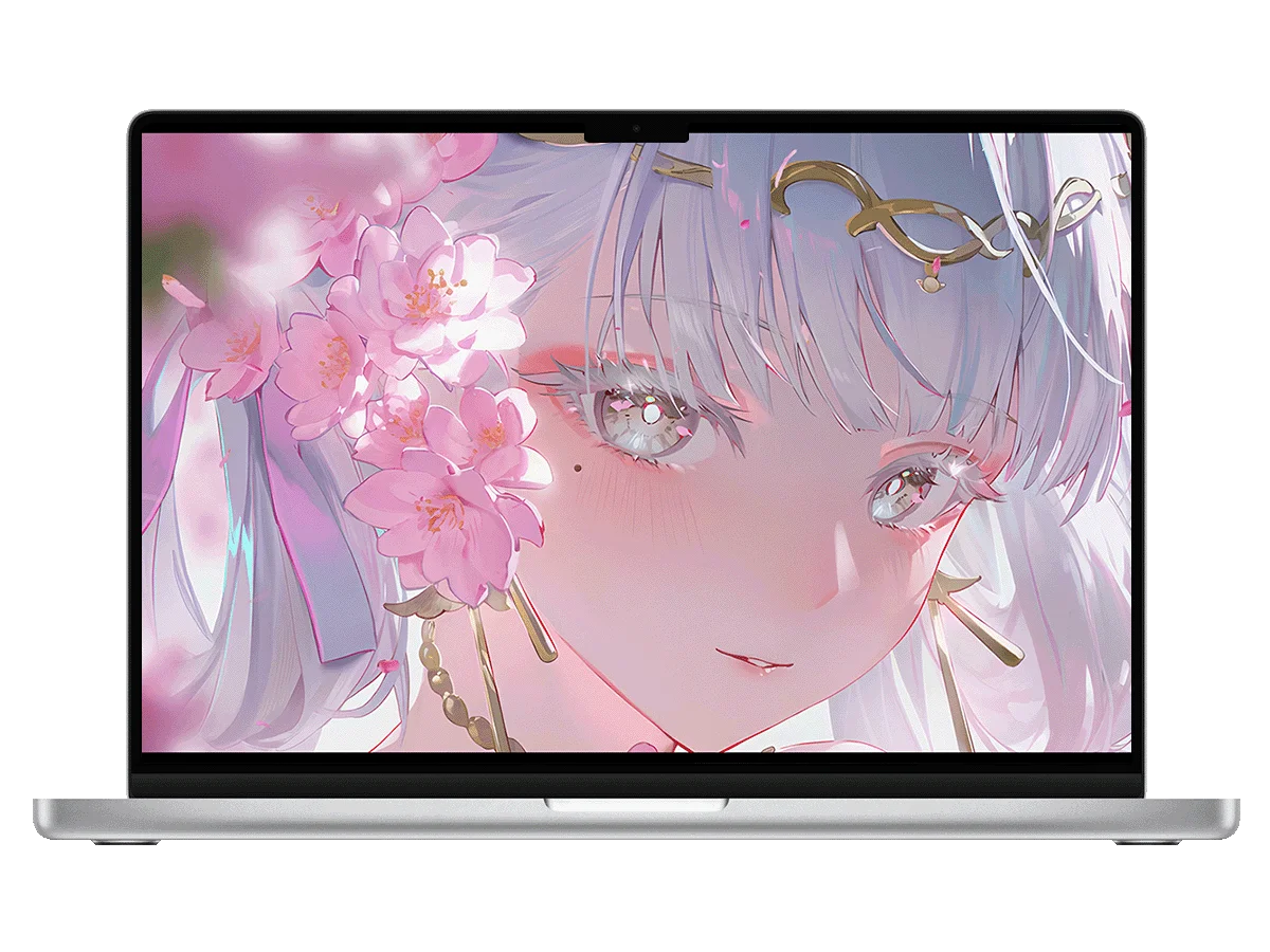 鸣潮 今汐 樱花 古风 唯美 治愈 银发 金饰 电脑动态壁纸