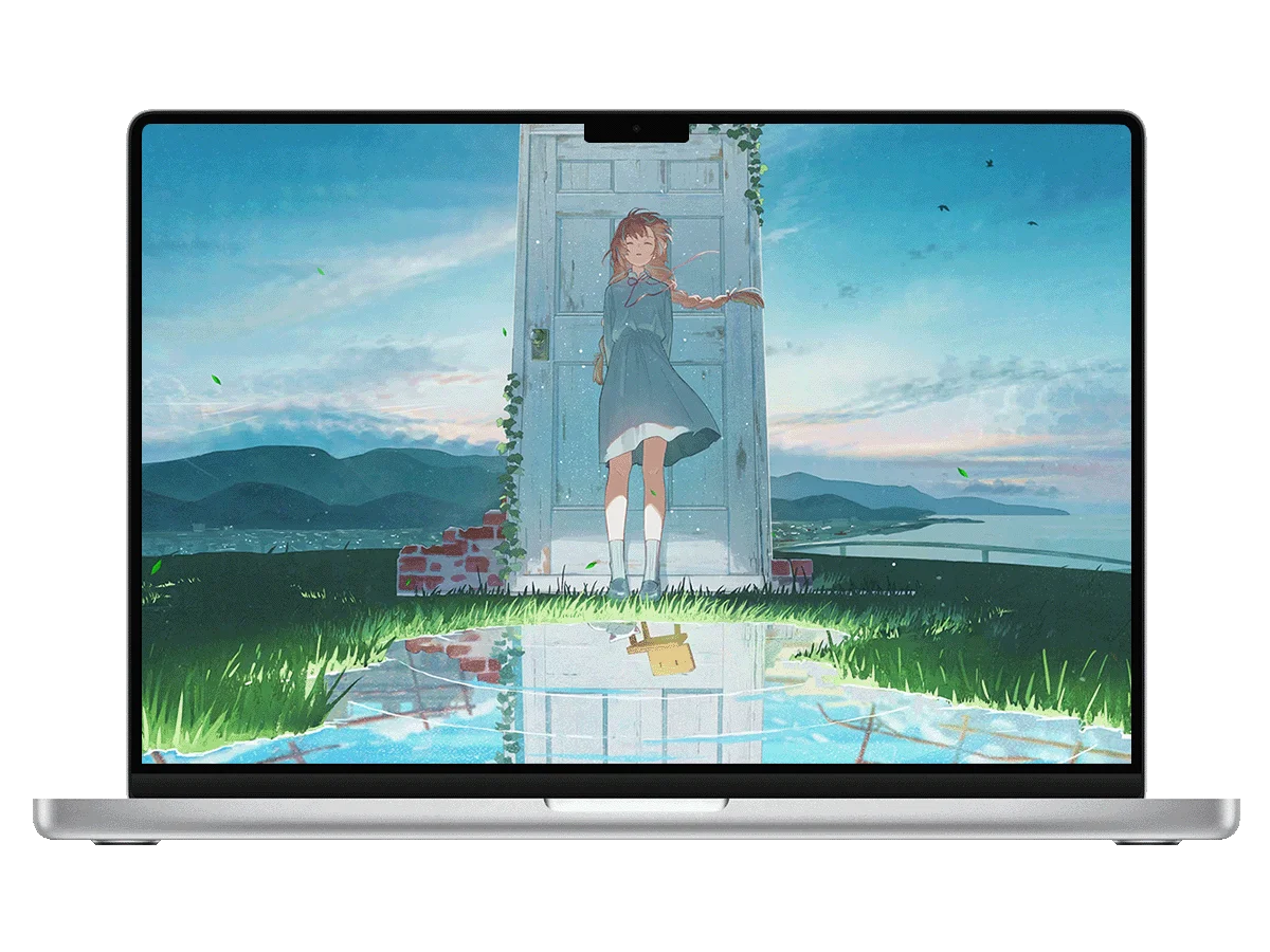 铃芽之旅 少女 门 治愈 风景 水彩 日系 新海诚 电脑动态壁纸