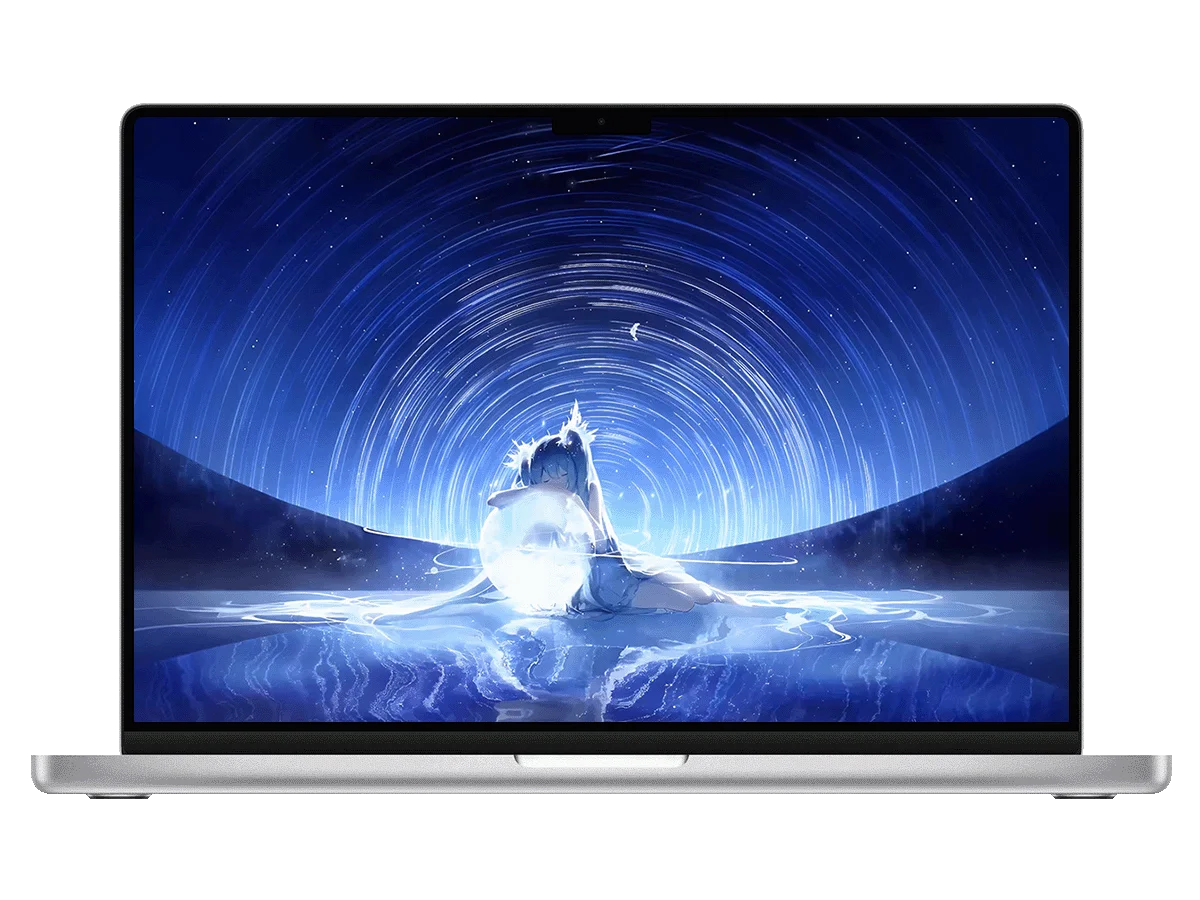 初音未来 星空 星轨 水之镜 蓝色 治愈 空灵 二次元 电脑动态壁纸