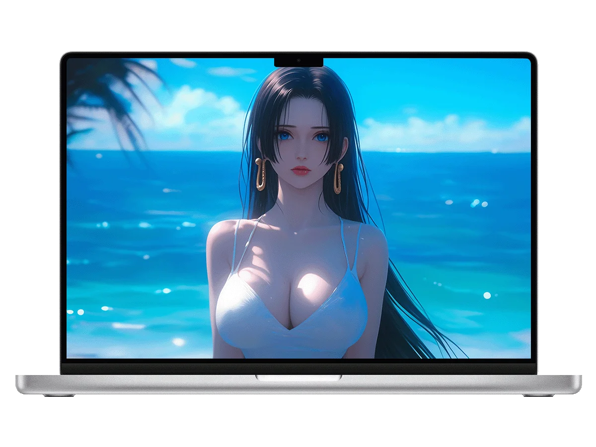 海贼王 女帝 波雅・汉库克 海边 泳装 唯美 电脑壁纸