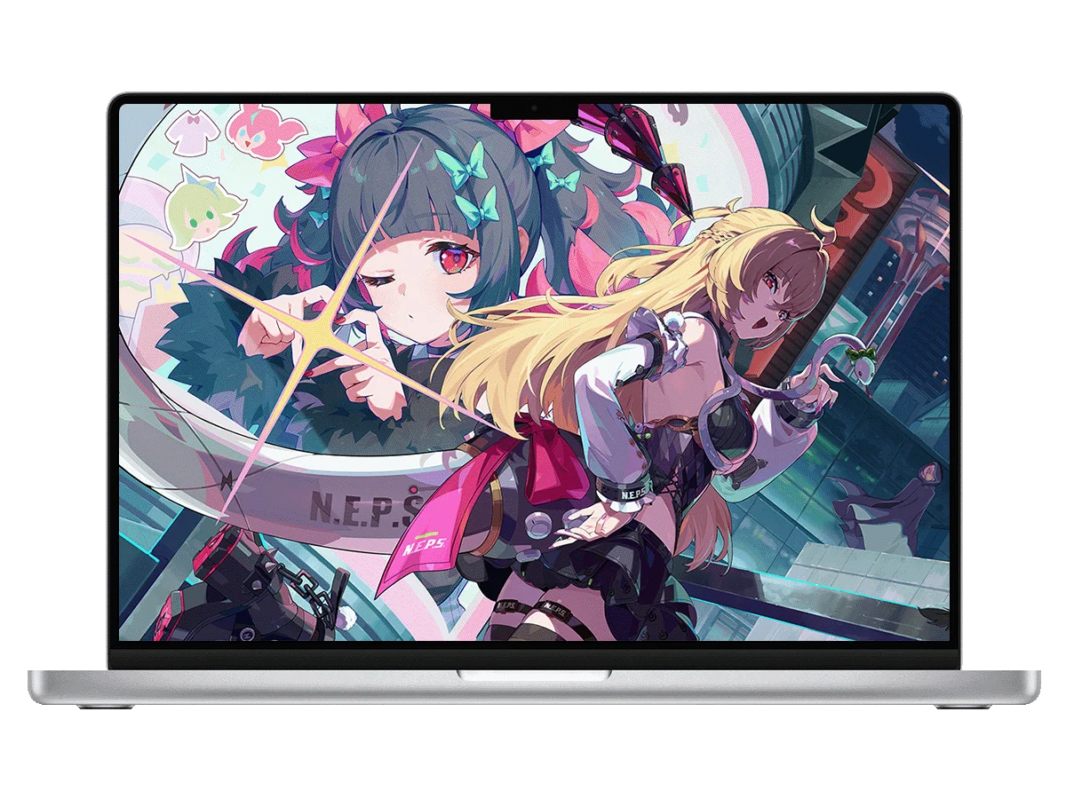 绝区零 南宫羽 希希芙 霓虹都市 二次元 双女主 潮酷风格 电脑壁纸