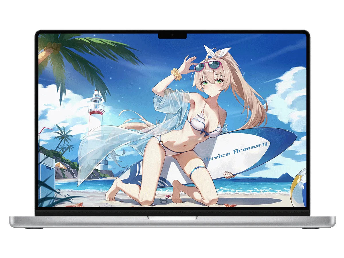 装备库 装甲 泳装 少女 未来科技 机能风 赛博朋克 机械护甲 二次元 性感酷炫 电脑壁纸